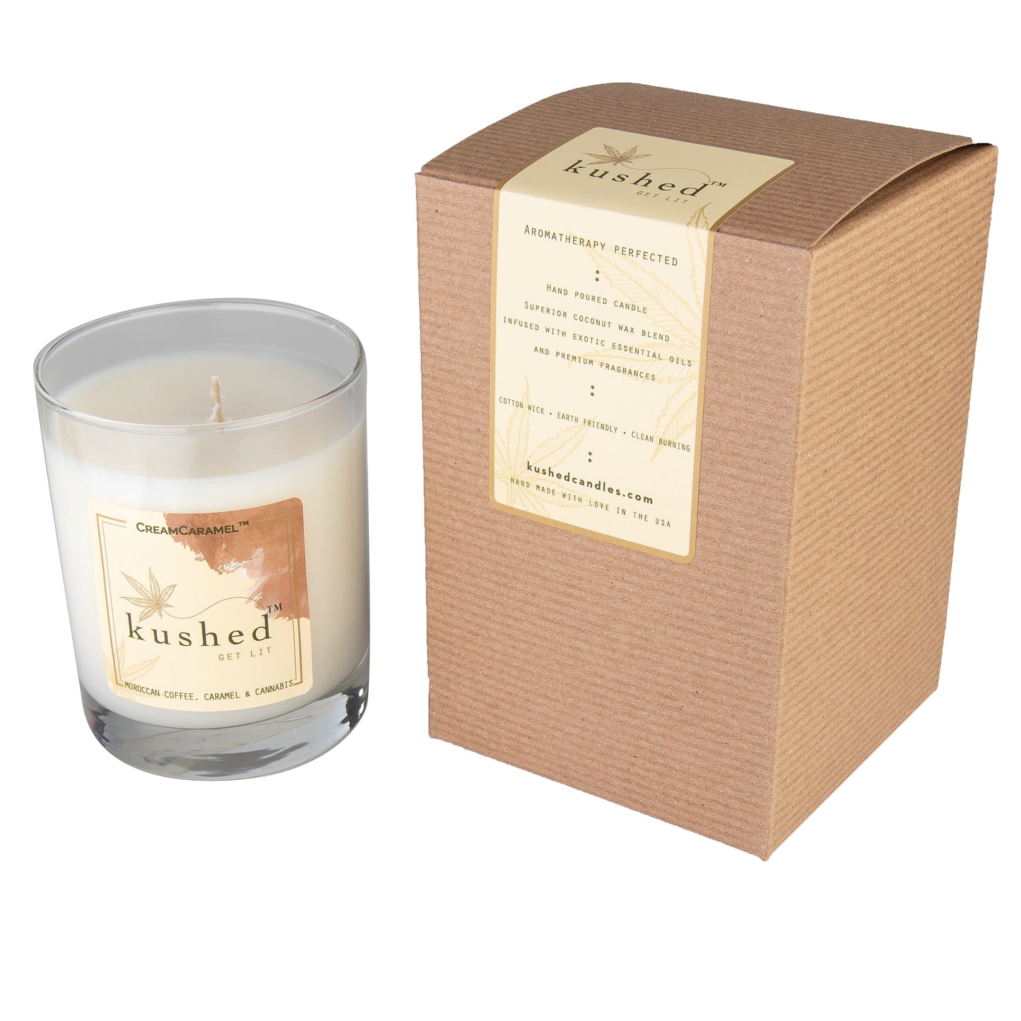 Cream Caramel Kushed Candles