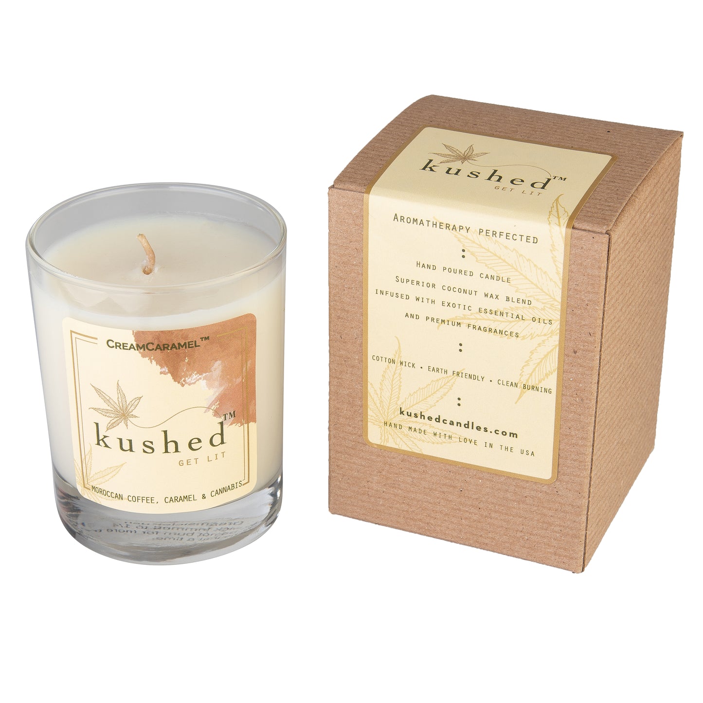 Cream Caramel Kushed Candles